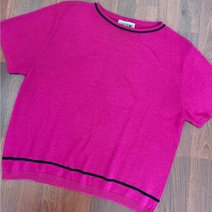 San Remo Hot Pink Knit Shirt in XL! New without tags!
